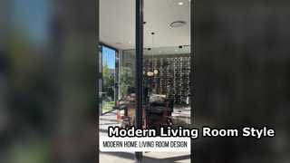 आधुनिक घर में रहने वाले कमरे का डिज़ाइन